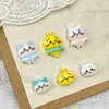 Decorações Brilhantes para Nail Art de Desenho Animado Japonês Figurinhas de Coelho 3D Fofas Acessórios para Capa de Celular com Cola Cremosa DIY