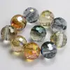 Acessórios para joias diy Contas soltas de cristal Âmbar Dourado Contas com furo grande de 3mm acessórios para perfume de carro Contas esféricas Contas quadradas atacado
