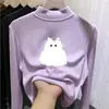 Camiseta de manga larga para niña, nueva colección otoño/invierno 2026, capa base infantil con forro polar, ropa interior térmica cálida, top casual