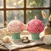 Molde de Silicone de Buquê de Rosas em Estoque para Velas Esculpidas Artesanais, Decoração Floral Artística em Gesso e Moldes de Flores