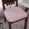 Cojín de silla de comedor de felpa de color sólido de invierno, cojín de silla antideslizante grueso, cojín de taburete de estudiante de oficina, cojín al por mayor