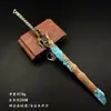 Alrededor de Cangyuan Tu Mengchuan Cuchillo Qianqiu 12CM Funda de Metal Adornos Espada Antigua Famosa Armas Artesanías Sin Filo