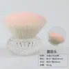 Pincel de Polvo para Uñas Artísticas Lámpara de Cristal con Forma de Diamante Forma de Flor Transparente Pincel de Polvo Esponjoso Pincel de Rubor con Cerdas Suaves Brocha de Maquillaje con Cabeza de Hongo
