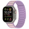 Adecuado para Correa de Reloj Apple iWatch S10 Acolchada con Raya Magnética de Silicona, Compatible con Todas las Generaciones de 1 a 9 y Se