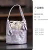 Bolsa Portátil para Taza de Té de Brocado Estilo Chino, Bolsa de Almacenamiento para Set de Té de Viaje al Aire Libre, Bolsa para Eventos de Té de Viaje, Bolsa de Tela con Cordón