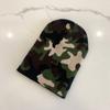 Gorro de Lana Camuflaje Moderno Clásico para Hombre y Mujer Otoño e Invierno Cálido Gorro Pulóver Ins Gorro Tejido Combinable Gorro para el Frío Tejido