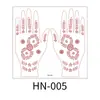 Pegatinas de Tatuaje Temporal Transfronterizas Marrón Henna Encaje Impermeables Mano Dedo Florales Indias Pegatinas de Tatuaje