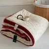 Touca de Algodão Pequena Floral Estilo Coreano Colcha de Gaze Colcha de Inverno Colcha de Primavera e Outono Acolchoada Veludo Acalmador para Bebê Colcha de Renda