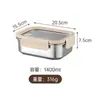 Lonchera aislada de acero inoxidable 316, caja bento con compartimentos, sellada, apta para trabajadores de oficina, apta para microondas, grado alimenticio