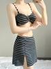Traje de baño nuevo de tres piezas dividido para mujer para cubrir el vientre y lucir una figura estilizada, traje de baño para mujer para resort de playa y aguas termales, dropshipping]