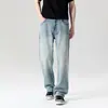 Maple House Moda Masculina / Primavera/Outono 2026 Mistura de Lyocell Linho Algodão Jeans Cleanfit Solto de Perna Reta para Homens