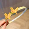 Tiara de Cabelo Colorida e Fresca com Margaridas e Borboletas para Crianças, Presilha de Cabelo para Meninas com Dentes, Tiara Antiderrapante