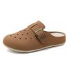 [Personalizado] Zapatillas de Media Piel con Suela Gruesa y Puntera Reforzada K3902 para Uso Exterior de Verano para Mujer 2025 Nuevas Chanclas Birkenstock Retro de Playa