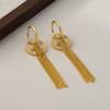 Pendientes Chinos Originales Estilo Nuevo Cristal Rosa Hebilla de Oreja Melocotón Turquesa Retro Pendientes de Esmalte Exquisitos de Alta Calidad para Mujer