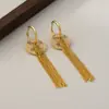 Novos Novos Brincos Estilo Chinês Brinco de Cristal Rosa Pêssego Turquesa Retrô Brincos de Esmalte de Alta Qualidade Exquisitos para Mulheres Atacado