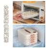Caja de almacenamiento de dumplings multicapa de grado alimenticio para cocina, gran capacidad, crisper para dumplings congelados, caja refrigerada sellada
