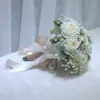 192 Noiva Mori Casamento Flor Simulação Rosa Laço Borla buquê Casamento Adereços para Fotos de Casamento