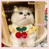 Cachecol Pet Gato Cachorro Gola Tricotada Fofa Múltiplos Desenhos Animados Aquecedor de Pescoço Antiasfixiante Roupa para Cachorro