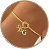 Pulsera con dijes de alfabeto de 26 letras, estilo europeo y americano transfronterizo, brillante, anudada, diseño de nicho, moderna y versátil, pulsera nueva