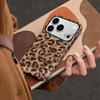Capa de Película Duas em Uma Marrom Estilo Americano Retro Estampa de Leopardo para iPhone 13 Case Magnética para Celular Apple 17 18Promax