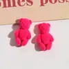 Zhen Tu Pendientes de Resina, Pasadores para el Cabello y Accesorios DIY Adorables de Oso Pequeño, Estilo Coreano, Doble Cara de Terciopelo, Dibujos Animados, para Mujeres