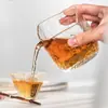 Taza Doméstica de Vidrio Cuadrada Aislada de Alto Borosilicato Patrón Martillado Separador de Té y Agua Transparente para Hielo Taza de Feria