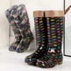 Botas de lluvia de moda, zapatos impermeables, de caña alta, forradas de polar, botas de lluvia de algodón, cubrezapatos de goma, botas de agua, para mujer, talla de adulto, de moda, antideslizantes, cálidas, invierno