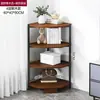 Gabinete de Esquina Estante de Esquina para Pared Integrado Contra la Pared Sala de Estar Cocina Dormitorio Estante Triangular Multifuncional para Almacenamiento