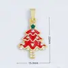 Venta directa del fabricante: Caja de regalo de Navidad de 18 quilates con microincrustaciones de cobre, accesorios de colgante con goteo de aceite, accesorios para pulsera y collar, accesorios para DIY