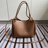 Bolsa de Paracaídas Tejida Oversize de Verano Gran Capacidad Bolso de Mano para Viajes Abierto con Cuerda para Jalar Mamá