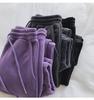 678 (composto de arroz realmente super) calças esportivas femininas outono e inverno forrado de lã calças acolchoadas com bico largo casual quente banheiro