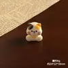 Gatito con Cara de Flor Decoración de Escritorio para Coche Adorno Accesorios DIY Llavero Colgante para Bolsa Accesorios Tridimensionales de Resina