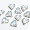 Rhinestones de Punta Trasera para Uñas, Rhinestones en Forma de Corazón, Rhinestones Blancos Brillantes en Forma de Cojín, Rhinestones en Forma de Durazno, Rhinestones Cuadrados Gruesos, Rhinestones Rectangulares, Decoraciones para Uñas, 10 Piezas
