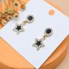 Aretes de Otoño e Invierno de Alta Gama Aretes de Lazo con Perlas Aretes de Moda Coreana Elegante Popular con Colgante para Mujer