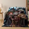 Manta de Franela de Dibujos Animados con Logo Mágico H-Harry Manta Suave y Cálida para Cama Dormitorio Sala de Estar Viaje