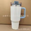Taza Térmica de Acero Inoxidable de Doble Capa con Aislamiento al Vacío de Gran Capacidad Transfronteriza para Sublimación, 40oz, Colorida, con Asa para Coche