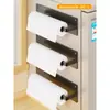 Imán de Refrigerador Estante de Almacenamiento Magnético Lateral Cesta Colgante Simple Caja de Almacenamiento Multifuncional Pared de Cocina Colgante Cesta de Metal sin Perforación