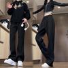 Pantalones cortos de seda de hielo de verano con cintura suelta para cubrir la carne y adelgazar, pantalones de pierna recta, pantalones casuales finos para Duffy y guapo de moda.