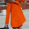 Mamão Leite Outono e Inverno Nova Jaqueta de Lã Skinny Moda Coreana Loose Hooded Raccoon Big Woolen Collar Trendy