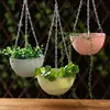 Maceta colgante de plástico, maceta colgante de pared para plantas verdes, suculentas y flores, maceta de resina engrosada para balcón