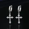 Brincos Cruzados Europeus e Americanos Transfronteiriços em Forma de Cruz para Homens e Mulheres, Brincos Personalizados, Brincos Hip-Hop Tendência da Amazon, Borlas no Atacado
