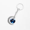 Moda Europeia e Americana Tempo e Espaço Gem Chaveiro Pendurado Na Moda Oco Estrela Lua All-match Pendurado Ornamentos