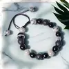 Pulsera de Joyería Cultural Única Estilo Chino Nuevo Green Mountain para Mujeres, Cuentas de Buda con Piedra Veteada Gris, Pulsera Ajustable Inspirada en Zen
