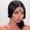 Cross-border Novo Simples Gota De Água Pingente Strass Grampo De Cabelo Europeu e Americano Moda Sobrancelha Gota Testa cadeia Cadeia De Cabelo