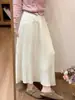 Outono Inverno 2026 Novo Estilo Coreano Ins Casual Versátil Emagrecedor Bainha Larga Cintura Alta Comprimento Médio Saia de Tricô Feminina