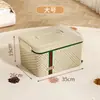 Caja de Almacenamiento Plástico Caja de Almacenamiento de Ropa con Tapa Caja de Almacenamiento tipo Bolso Extra Grande para Hogar Caja de Almacenamiento para Juguetes y Snacks