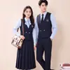 Uniforme Unisex Estilo Universitario para Concurso de Coro de Secundaria y Preparatoria, Uniforme de Presentación Artística, Uniforme de Clase, Uniforme JK Chaleco Falda Plisada Conjunto