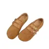 Sapatos Birkenstock Femininos Suede Fosco Cobertura Total Estilo Retrô 2026 Novo Outono Casuais Planos Versáteis Sapatos de Uma Sola Mary Jane