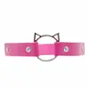 Couro PU Ecológico Moda Europeia e Americana Estilo de Rua Punk Sexy Argolas para Pernas Rebites de Cabeça de Gato Acessórios Sexy Tornozeleiras Meias de Liga
