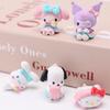 Famosa na Internet Kuromi Decoração de Bolo Estatueta Sanrio Sentada Boneca Melody Brinquedo Estatueta Acessório Pequeno Enfeite